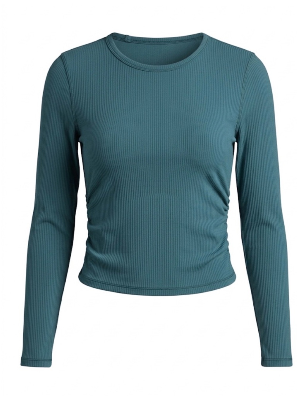 Lululemon All It Takes Ribbed Long Sleeve * Waist Length * Teal - Size 10